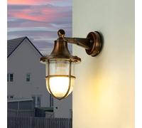 Lampada per Esterni Wandleuchte Giardino Terrazza IP64 IN Rame Antico E27 Ottone