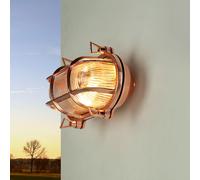 Lampada per Esterni Wandleuchte Ottone Vetro Strutturato IP64 IN Rame E27 B: