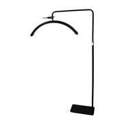 Lampada per Extension Ciglia Luce Fredda e Calda, Regolabile in Luminosità e Altezza Ideale per Tatuatori, Onicotecnici e Estetisti - Supporto per Telefono Lampada a LED Mezzaluna,50W