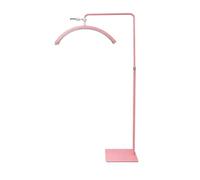 Lampada per Extension Ciglia Luce Fredda e Calda, Regolabile in Luminosità e Altezza Ideale per Tatuatori, Onicotecnici e Estetisti - Supporto per Telefono Lampada a LED Mezzaluna,50W