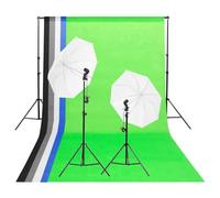 Lampada per foto con luce video, set di illuminazione per studio fotografico, con sfondi e ombrelloni, keylight per immagini, vlog, trucco, videoconferenza