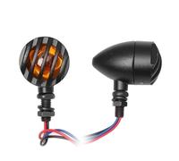 Lampada per lampeggiatore di motociclisti con lente ambra rossa compatibile con modelli di pilota di guser bobber sportster bobber(Black Amber Lens)