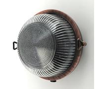 Lampada per Locali Umidi Ottone Vetro Rotondo Ø 17,5cm IP64 IN Rame Antico E27