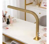 Lampada per onicotecnica da 48 W, illuminazione a L per salone, CRI > 90, lampada da tavolo a LED dimmerabile per manicure, extension ciglia, tatuaggi e sopracciglia(Gold)