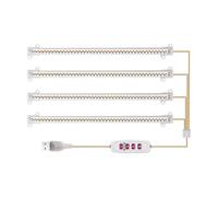 Lampada per piante, 1/2/3/4 LED Coltiva Le Strisce di Luce for Piante da Interno USB a Spettro Completo Phyto Lampada Dimmerabile Timer Piantine Vegs Fiore Che Cresce Lampada(30CM(One Tows Four))