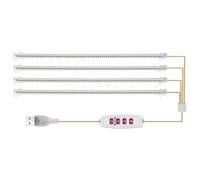 Lampada per piante, 1/2/3/4 LED Coltiva Le Strisce di Luce for Piante da Interno USB a Spettro Completo Phyto Lampada Dimmerabile Timer Piantine Vegs Fiore Che Cresce Lampada(50CM(One Tows Four))