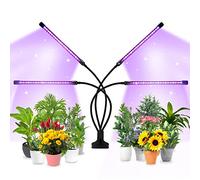 Lampada per Piante, 80LEDs Lampada da Coltivazione per Piante Indoor, 4 Testa Grow Light Full Spectrum, 3 Modalità Lampada Piante con 3/9/12H Timer e 9 Livelli di Luminosità per Semina, Crescita