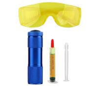 Lampada per rilevamento perdite UV - Kit rilevatore di perdite CA per condizionatori d'aria per auto Frigoriferi Congelatori Celle frigorifere | Luce diagnostica fluorescente per individuare le perdit