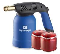 Lampada Per Saldare Tornado Accensione Piezo Con Cartucce Gas 190 Gr. Kit Pronto All'Uso (Saldatore + 2 Cartucce)