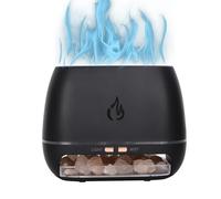 Lampada per sale diffusore di oli essenziali - Diffusore di aromaterapia ad ultrasuoni decorativo, umidificatore a roccia salata con effetto fiamma 3 in 1 | Colori sorprendenti che cambiano il