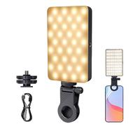 Lampada per telefono - Lampada LED portatile ricaricabile tramite USB per Smartphone,Adattatore treppiede 3 modalità per chiamate Streaming Vlog Foto Video Giorno Notte