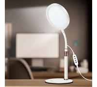 Lampada per Terapia della Luce 10000Lux, Lampada di Luce Diurna Senza Raggi UV, 3 Temperature di Colore & 4 Livelli di Luminosità & Timer, Lampada a Luce Naturale per Ufficio/Casa