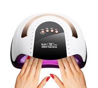 Lampada per Unghie 268W Super Power LED+UV, Asciugaprofessionale Rapido con 57 Perle a Doppia Sorgente Luminosa, Avvio a Induzione & Funzione Timer Automatico