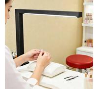 Lampada per unghie a forma di L da scrivania, 48W - Lampada LED per manicure 3000K-6000K con regolazione continua a manopola - Luce ideale per Nail Art, Tatuaggi, Sopracciglia(Black)
