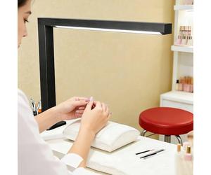 Lampada per unghie a forma di L da scrivania, 48W - Lampada LED per manicure 3000K-6000K con regolazione continua a manopola - Luce ideale per Nail Art, Tatuaggi, Sopracciglia(Black)