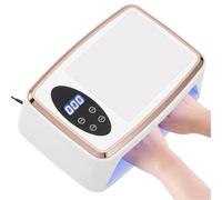 Lampada per unghie a led UV, Lampada UV LED da 90 LED for manicure e ricostruzione unghie, 380 W, professionale, for asciugatura smalto gel, con cuscino for le mani.