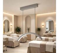 Lampada per unghie a mezzaluna (set da 3 pezzi), lampada a sospensione LED retrattile, lampada LED per manicure 3000K-6000K, luce per trattamenti ciglia (altezza regolabile: 0-2 m)(White)