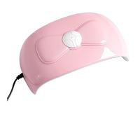 Lampada per Unghie Gel 54w a Fiocco, LED Doppia Fonte | Schermo Smart, Sensore Infrarosso, Ricarica Usb, Plastica Rosa, 18 LED