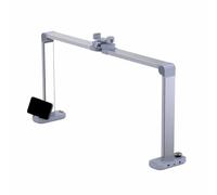 Lampada per unghie grande da scrivania, lampada da tavolo pieghevole con supporto per telefono, 456 LED, funzione di ricarica, luci per manicure da 33,5" per nail art (3000K-6000K)(Silver)