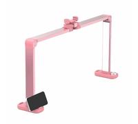 Lampada per unghie grande da scrivania, lampada da tavolo pieghevole con supporto per telefono, 456 LED, funzione di ricarica, luci per manicure da 33,5" per nail art (3000K-6000K)(Pink)