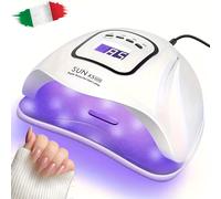 Lampada Per Unghie UV Luce Led Smalto Manicure Mani Piedi Fornetto Timer X5 48W