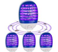Lampada per zanzare, insetti, presa elettrica per zanzare, 4 pezzi, trappola per insetti UV, trappola per mosche, zanzare, tarme