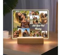 Lampada Personalizzata con Foto - Regali Personalizzati San Valentino per Lei Lui, Idee Regalo Fidanzato Fidanzata Compleanno Natale Anniversario - Amore infinito [Classe di efficienza energetica A]