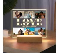 Lampada Personalizzata con Foto - Regali Personalizzati San Valentino per Lei Lui, Idee Regalo Fidanzato Fidanzata Compleanno Natale Anniversario - Amore infinito [Classe di efficienza energetica A]
