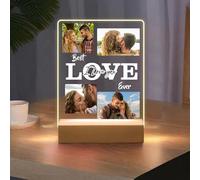 Lampada Personalizzata con Foto - Regali Personalizzati San Valentino per Lei Lui, Idee Regalo Fidanzato Fidanzata Compleanno Natale Anniversario - Amore infinito [Classe di efficienza energetica A]