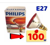 Lampada Philips Infrarossi Riscaldante 100 W E27 - Utile per Cuccioli Pulcini...