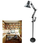 LAMPADA PIANTANA DA TERRA PORTA LAMPADINA E27 CASA UFFICIO LUME NERO