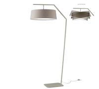 Lampada piantana da Terra Struttura in acciaio verniciato Grigio Chiaro URBAN Dimensioni 87xh 188 cm - 10,5 kg Paralume orientabile in colore sabbia sabbia