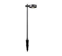 Lampada Piantana Luce con Picchetto LED Nero Alluminio da Giardino H 102,5