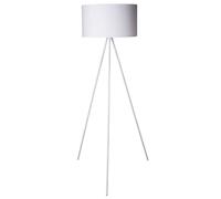 Lampada da Terra Piantana Base Treppiedi con Interruttore Luce Dimmerabile Design Moderno Paralume in Tessuto Attacco Lampadina E27 Max 60W Dimensione Dimensione: 145 x 45 cm (Bianco)