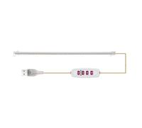Lampada Piante, Striscia luminosa a LED da 1/2/3/4 teste for piante interno, con timer dimmerabile, a spettro completo e USB