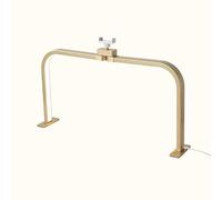 Lampada pieghevole per unghie da scrivania, lampada per manicure da 48W, luce a mezzaluna con supporto per telefono, 288 LED, temperatura colore 3000K-6000K(Gold,No Diamond)