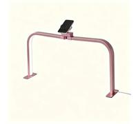 Lampada pieghevole per unghie da scrivania, lampada per manicure da 48W, luce a mezzaluna con supporto per telefono, 288 LED, temperatura colore 3000K-6000K(Rose Gold,No Diamond)