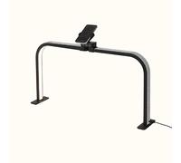 Lampada pieghevole per unghie da scrivania, lampada per manicure da 48W, luce a mezzaluna con supporto per telefono, 288 LED, temperatura colore 3000K-6000K(Black,W/Diamond)