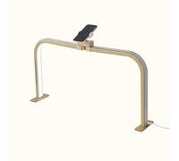 Lampada pieghevole per unghie da scrivania, lampada per manicure da 48W, luce a mezzaluna con supporto per telefono, 288 LED, temperatura colore 3000K-6000K(Gold,W/Diamond)