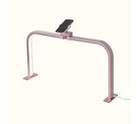 Lampada pieghevole per unghie da scrivania, lampada per manicure da 48W, luce a mezzaluna con supporto per telefono, 288 LED, temperatura colore 3000K-6000K(Rose Gold,W/Diamond)