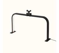 Lampada pieghevole per unghie da scrivania, lampada per manicure da 48W, luce a mezzaluna con supporto per telefono, 288 LED, temperatura colore 3000K-6000K(Black,No Diamond)