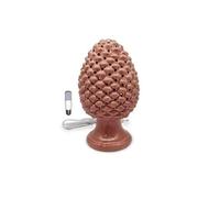 Lampada pigna in ceramica forata con filo classica realizzata e decorata a mano oro argento gdm (Rosa 21021PP)