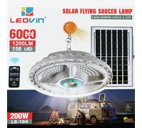 Lampada Plafoniera 200W 156 LED + COB con Pannello ad Energia Solare Telecomando [EEK: A]