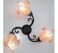 LAMPADA PLAFONIERA APPLIQUE LANTERNA EMOZIONI 3 LUCI DIAMETRO CM40 NERO/RUGGINE