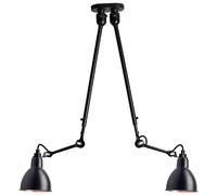 Lampada Plafoniera Lampe Gras N302 Doppio Opaco Nero e Opaco Nero e Rame