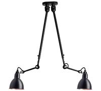 Lampada Plafoniera N302 Doppio Opaco Nero e Opaco Nero e Rame