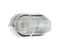 SOVIL PLAFONIERA OVALE CON GABBIA BIANCA 703/02