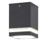 Lampada Plafoniera quadrata antracite Da esterno GU10 35W