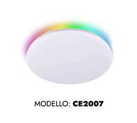 Lampada plafoniera soffitto led RGB smart wifi 12W 18W 24W vocale Google Alexa [EEK: A]