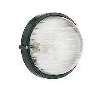 Lampada Plafoniera Tonda Grande Colore Nero per Esterno Linea Industriale Sovil